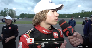 Max Reaves’ Victory Lane interview at Flat Rock Speedway